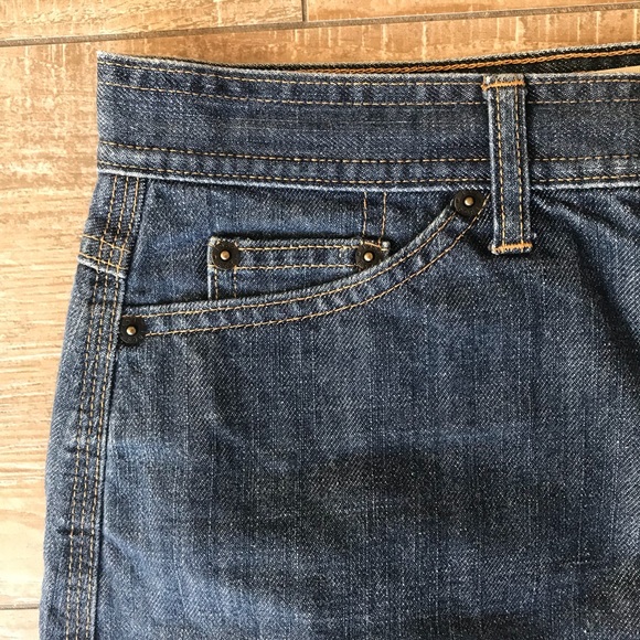 SOLD   GAP Jeans Chic Dark Wash Denim Skirt Size L - Picture 3 of 8